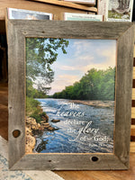 God's Glory - Canvas Framed in Barn Wood