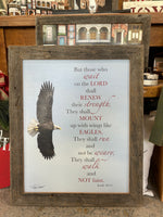 Eagle Wings - Canvas Framed in Barn Wood