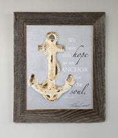 Anchor - Canvas Framed in Barn Wood