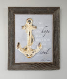 Anchor - Canvas Framed in Barn Wood