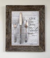 Utensils - Canvas Framed in Barn Wood