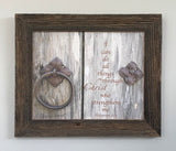 Christ Strengthens - Canvas Framed in Barn Wood