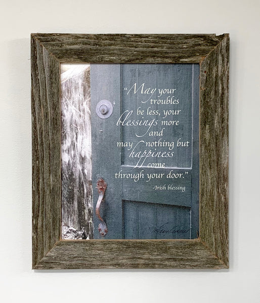 Irish Blessing - Canvas Framed in Barn Wood