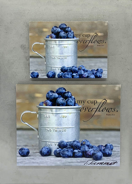 Cup of Blueberries - Magnet and Deluxe Magnet