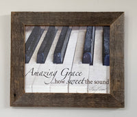 Amazing Grace - Canvas Framed in Barn Wood