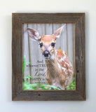 Hope the Deer - Canvas Framed in Barn Wood