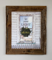 Light Shine - Canvas Framed in Barn Wood