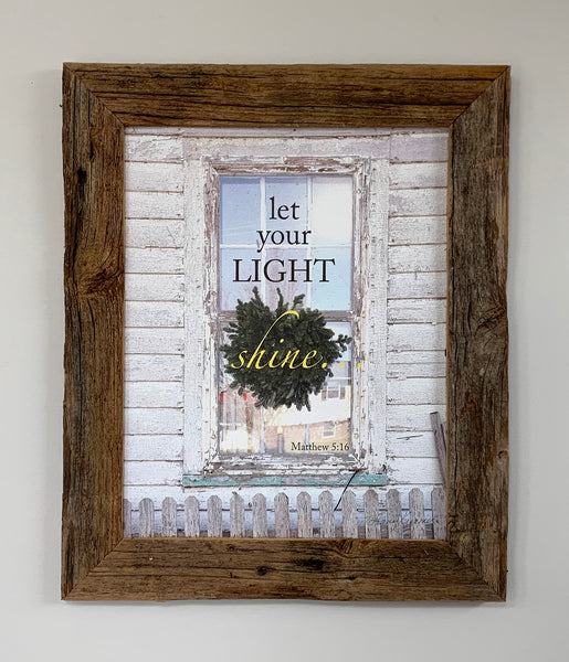 Light Shine - Canvas Framed in Barn Wood