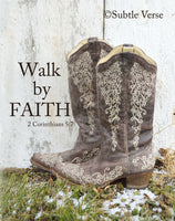 Walk by Faith - Canvas Framed in Barn Wood