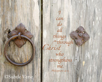Christ Strengthens - Canvas Framed in Barn Wood