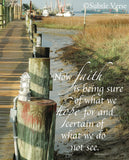 Charleston Dock - Canvas Framed in Barn Wood