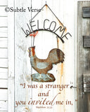 Welcome - Canvas Framed in Barn Wood