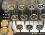 Typewriter - Canvas Framed in Barn Wood