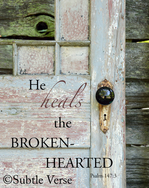 Brokenhearted - Canvas Framed in Barn Wood