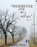 Wherever - Canvas Framed in Barn Wood