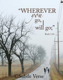 Wherever - Canvas Framed in Barn Wood