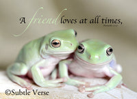 Frog Friends - Canvas Framed in Barn Wood