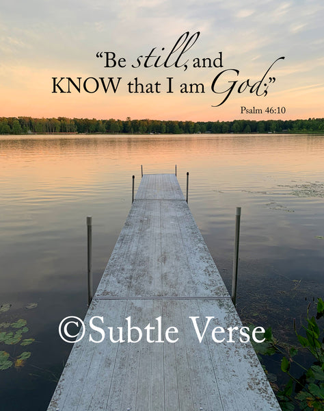 Be Still Dock - Canvas Framed in Barn Wood