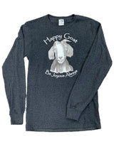 The Happy Goat Tee - Black Heather Long Sleeve
