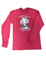 The Happy Goat Tee - Heather Red Long Sleeve