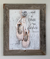 Oops - Time to Dance framed in Barn Wood - 11x14