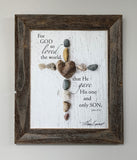 Cross - Canvas Framed in Barn Wood