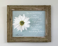 Oops - Daisy framed in Barn Wood - 8x10